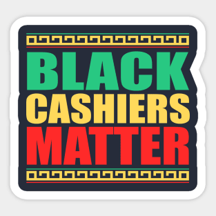 Black Cashiers Matter, Black History Month, BLM protest Sticker